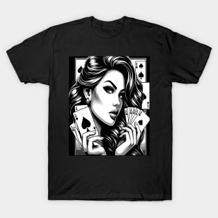 Spades cards woman poker T-Shirt